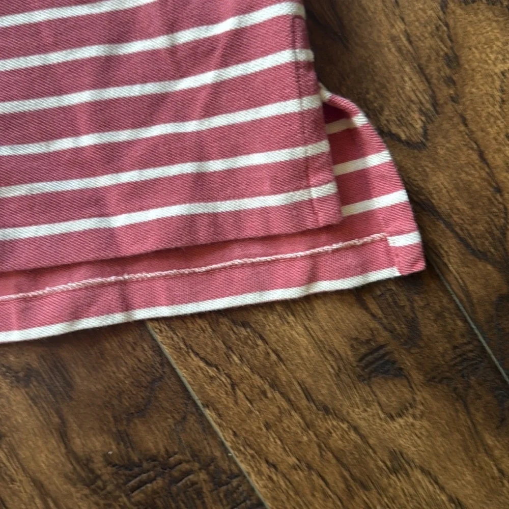 Two Ralph Lauren Polos, Black and Pink stripe, both size XL